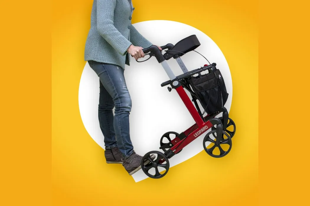 Rollator da esterno con seduta e freni