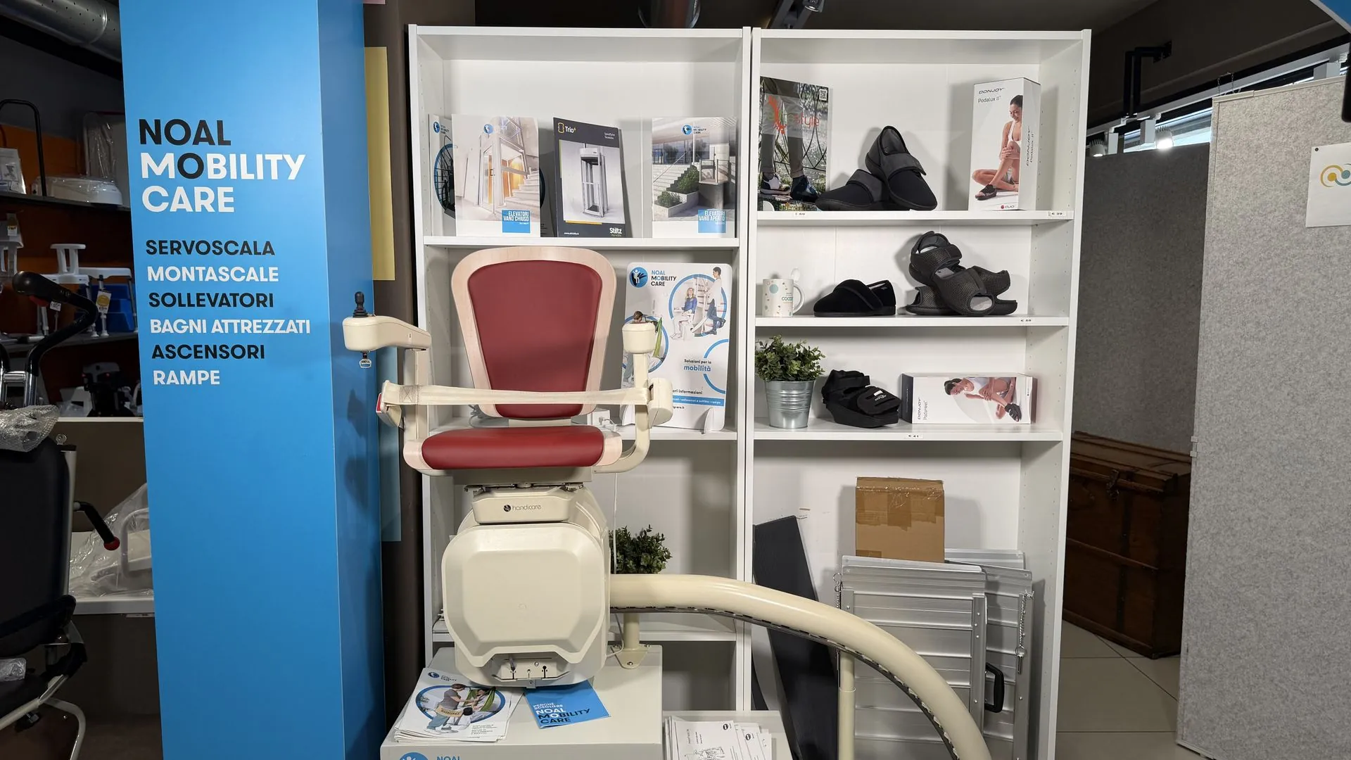 A seated stairlift to try in the Cocoon showroom