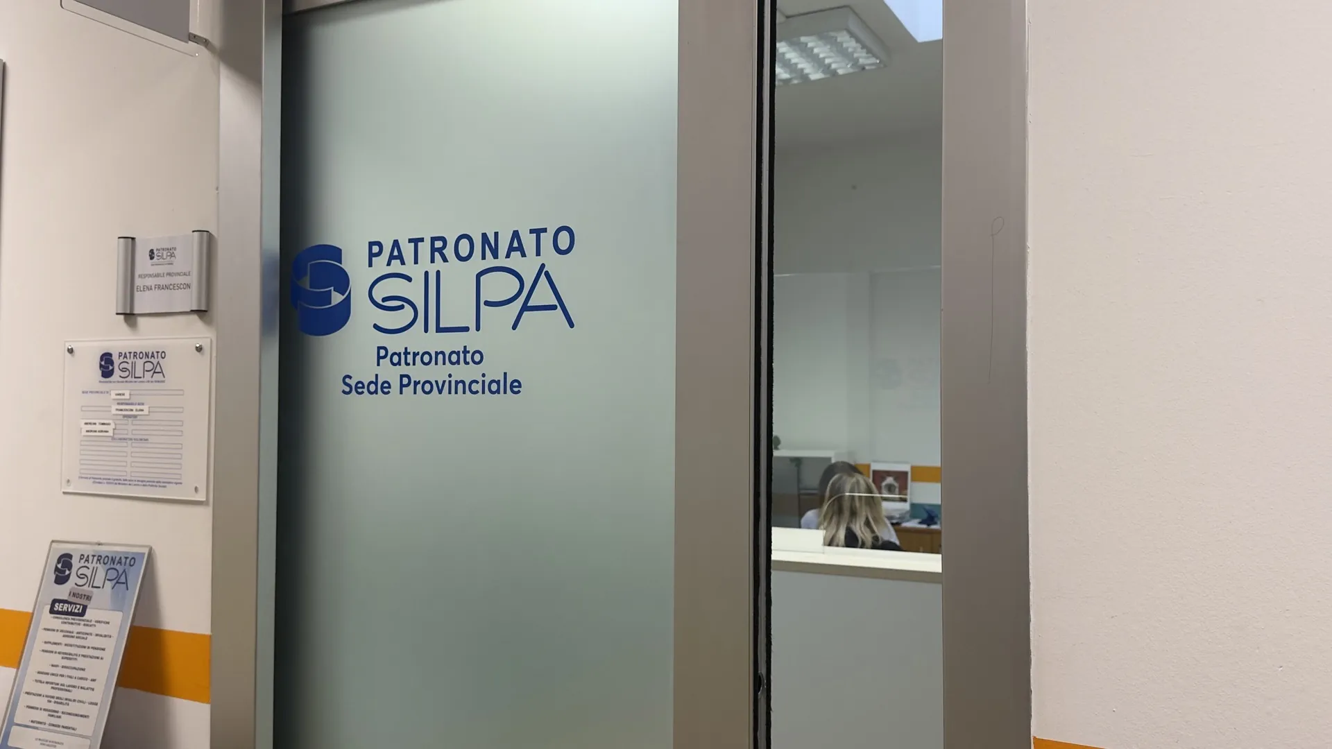L’ingresso dello sportello del Patronato SILPA nella sede Cocoon
