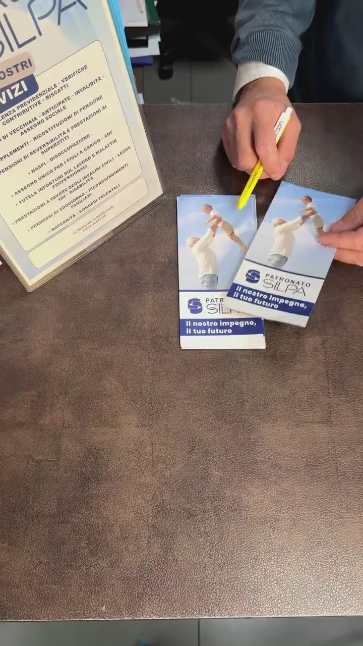 Patronato SILPA leaflets on the desk at the tax and welfare office